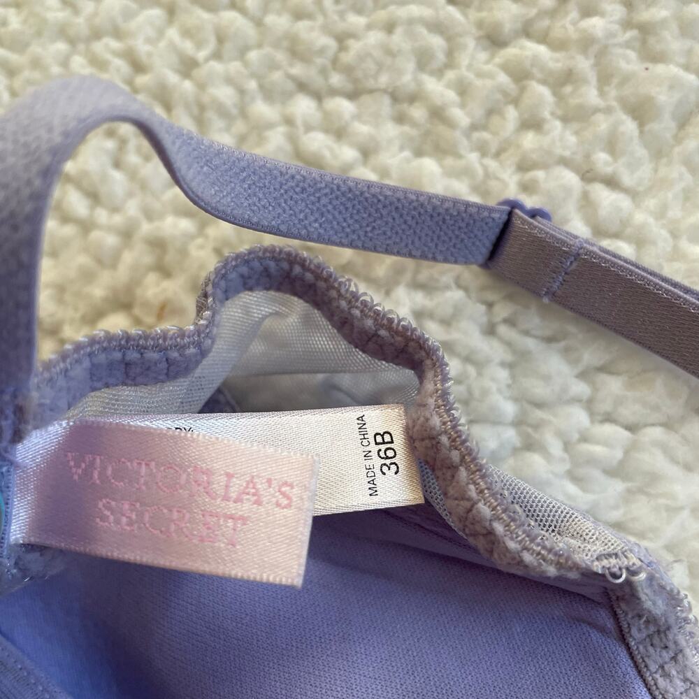 Victoria’s Secret Lavender Babydoll Lingerie Set 36B Silk Panty M/L - Picture 11 of 13